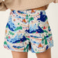 PJ Salvage "Ski Ya Later" Flannel Pajama Shorts-Skiing Bears Print