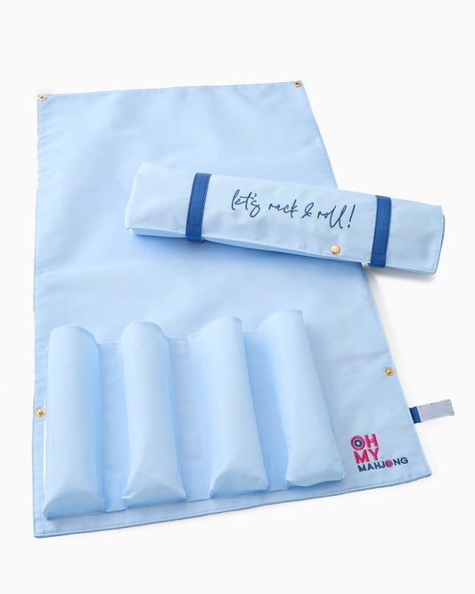 Oh My Mahjong Let's Rack & Roll Bag- Light Blue