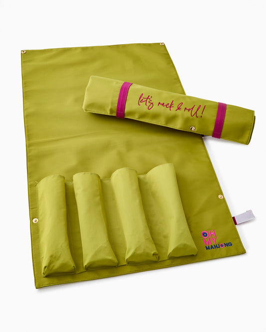 Oh My Mahjong Let's Rack & Roll Bag- Olive