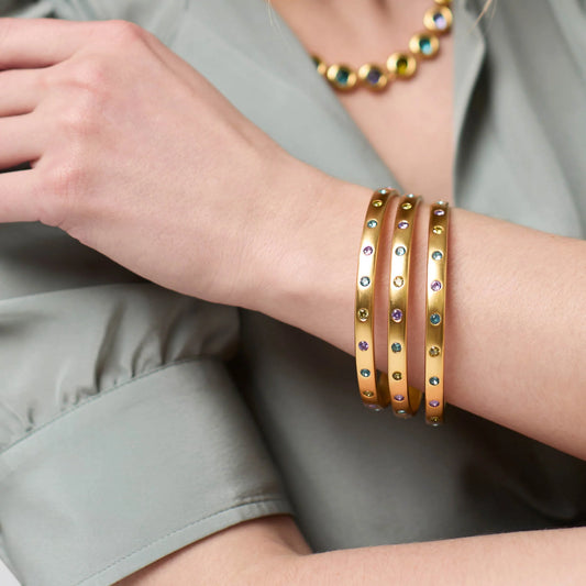 Julie Vos "Rainbow Bangle" -Champagne Radiance