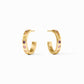Julie Vos Gold "Rainbow” Hoop-Pink Dawn- Small