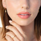 Rizen Calvary Cross Huggie Hoop Earring-Gold