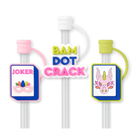 Swig Straw Toppers- Mahjong