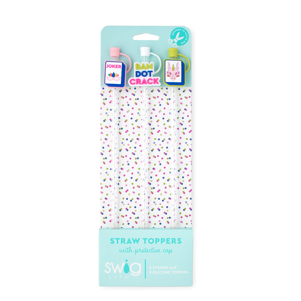 Swig Straw Toppers- Mahjong