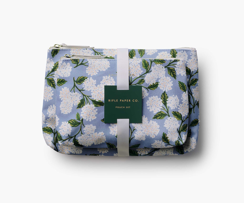 Rifle Paper Co. Zippered Pouch Set-Hydrangea