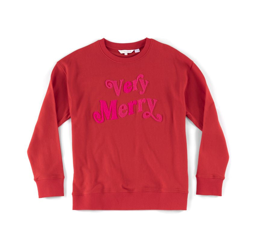 Shiraleah "Very Merry" Sweatshirt-Red