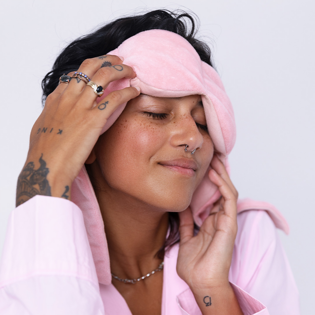 Nod Pod Weighted Sleep Mask-Blush