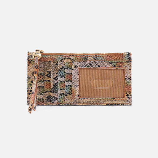 Hobo Bags "Carte" Card Case-Opal Snake Print