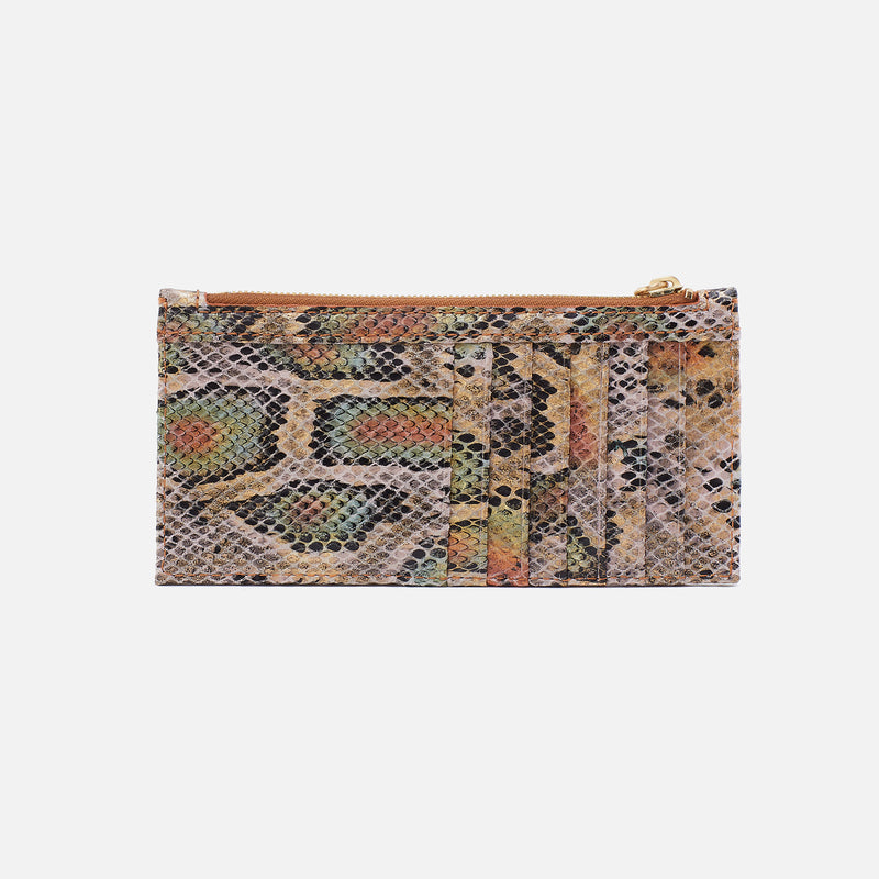 Hobo Bags "Carte" Card Case-Opal Snake Print