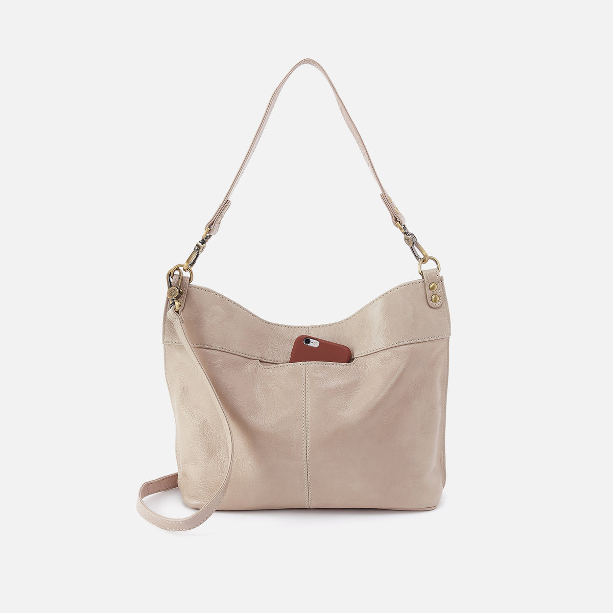 Hobo Bags "Pier" Shoulder Bag-Stone Gloss