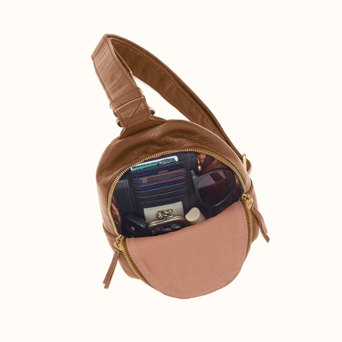 Hobo Bags "Fern" Small Sling -Timber Brown