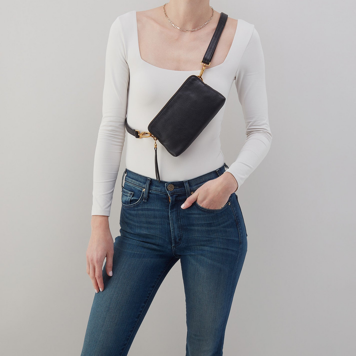 Hobo Bags “Fern” Slim Belt Bag - Black