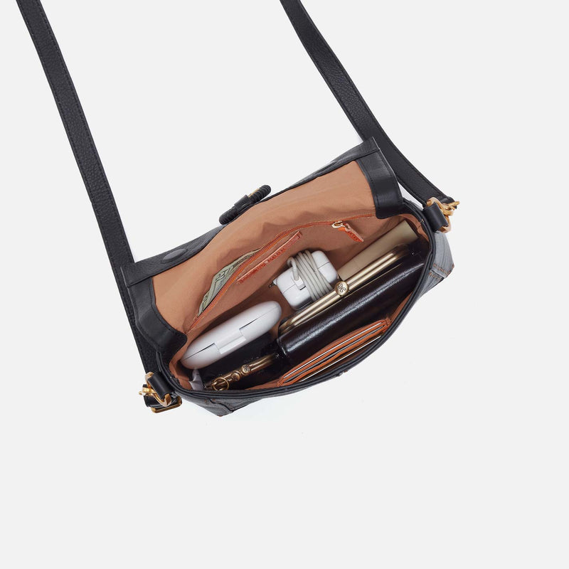 Hobo Bags “Austin” Flap Crossbody - Black