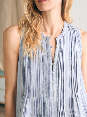 Faherty Isha Dress-Day Lily Stripe