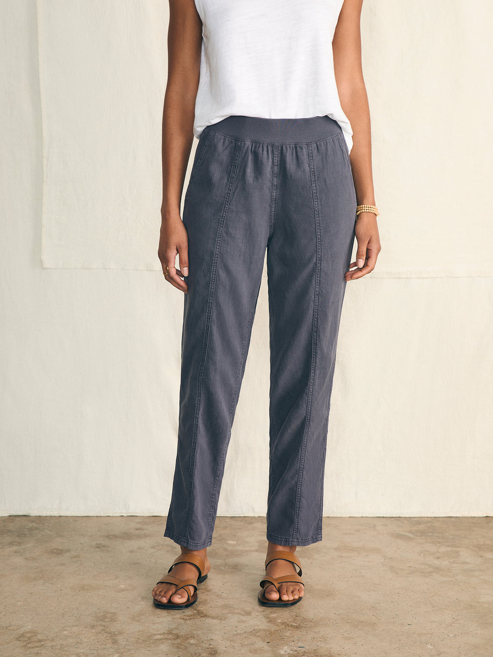 Faherty Arlie Pant-Washed Black