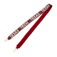 Collegiate Sequin Crossbody Strap- Texas Tech