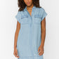 Velvet Heart "Starla" S/S Popover Dress-Malibu
