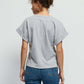 Nation LTD "Stevie" Cuffed V-Neck-Heather Grey