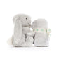 Jellycat Bashful Bunny Soother - Silver