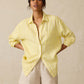 Faherty Laguna Linen Relaxed Shirt - Golden Kiwi Lucy Stripe