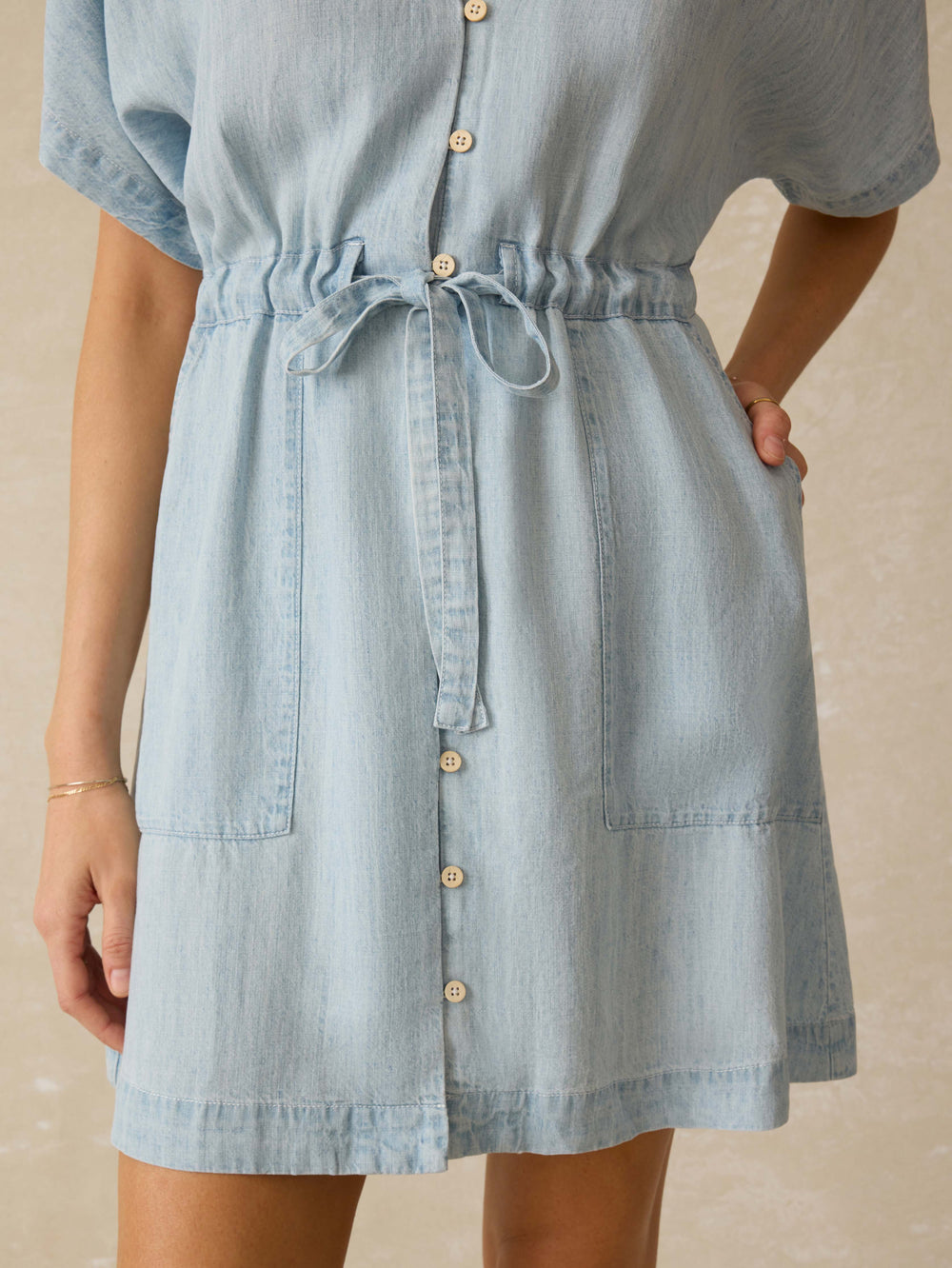 Faherty Tried & True Oakley Dress - Arctic Sea Wash