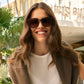 Diff Eyewear "Bella" Animal + Brown Gradient