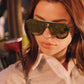 DIFF Eyewear “Tosca III”  Fairway Green Aloe Green Gradient Light Gold Flash Sunglasses