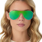 Diff Eyewear "Dash" Shield Gold + Green Mirror