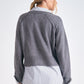 Elan “Soraya” Sweater Top - Grey Black