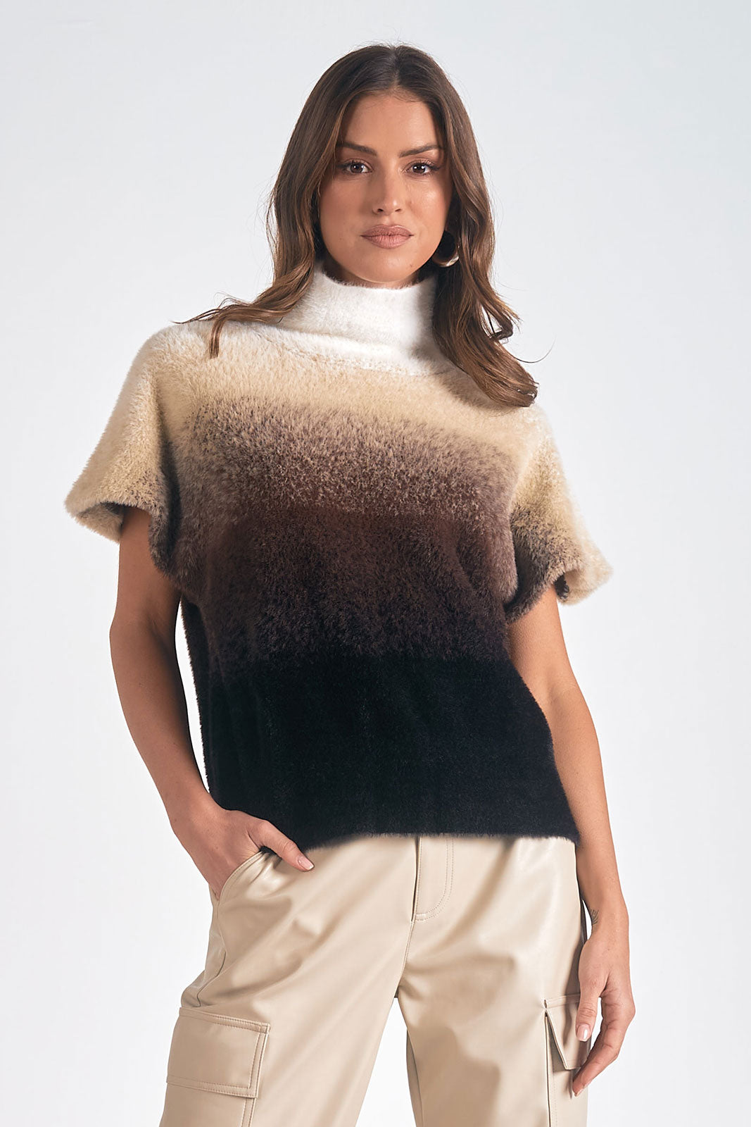 Elan "Chevas" Ombre Sweater-Brown