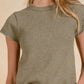 Elan "Sam" S/S Crewneck Sweater-Light Olive