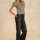 Elan "Sam" S/S Crewneck Sweater-Light Olive