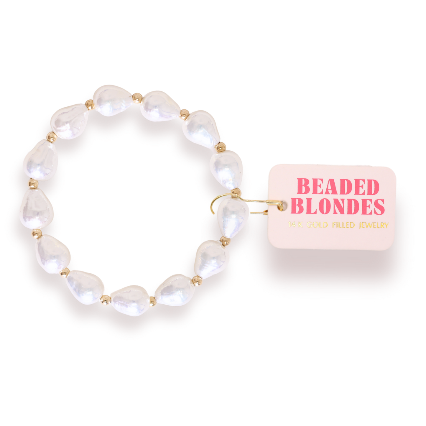 Beaded Blondes "Saylor"  Gold Bracelet -Standard 6.75"