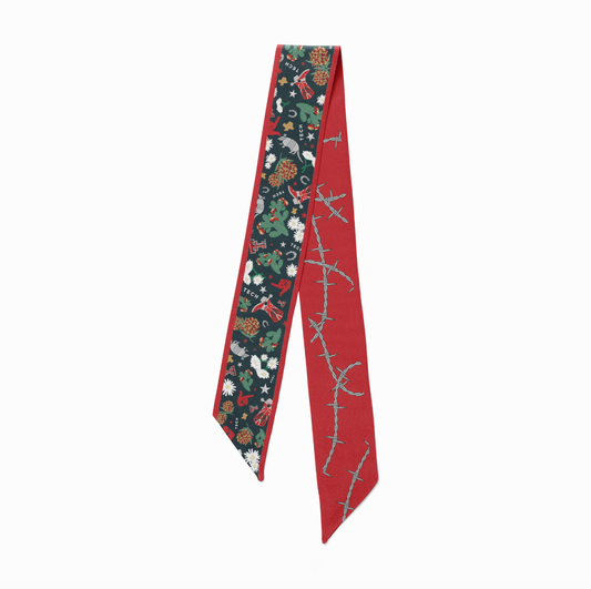 Saturday Silks "Texas Tech" Skinny Scarf