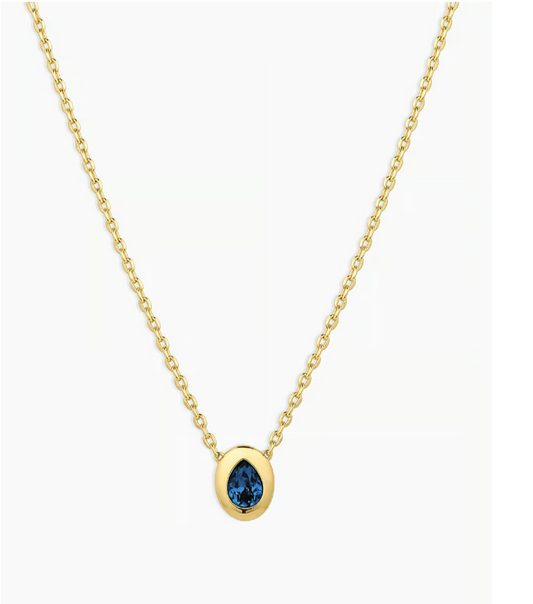 Gorjana Nova Necklace-Montana Blue Crystal