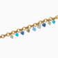 Brighton One Heart Multi Heart Bead Link Bracelet-Gold/Multi