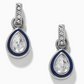 Brighton Halo Gemma Petite Teardrop Post Drop Earrings-Silver/Crystal