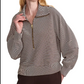 Varley “Milano” Half Zip Sweat 2.0- Coffee Bean/Birch