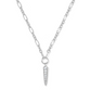 Kendra Scott Fate Short Pendant Necklace-Silver/White CZ