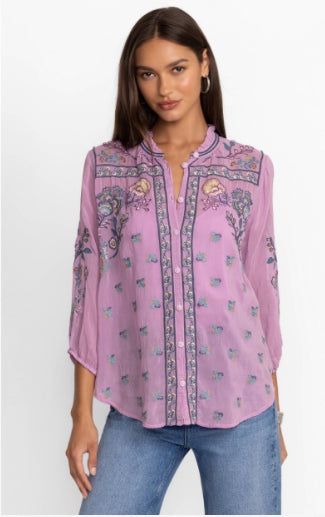 Johnny Was Medina Blouse-Lavender Herb