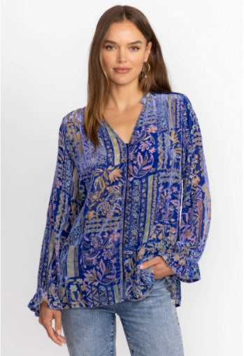 Johnny Was Joasie Burnout Blouse-Persephone