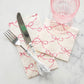 Hester & Cook "Pink Bow Lattice" Guest Napkin