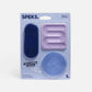 Speks Slabs Silicone Sensory Stickers Pack of 3 - Blue