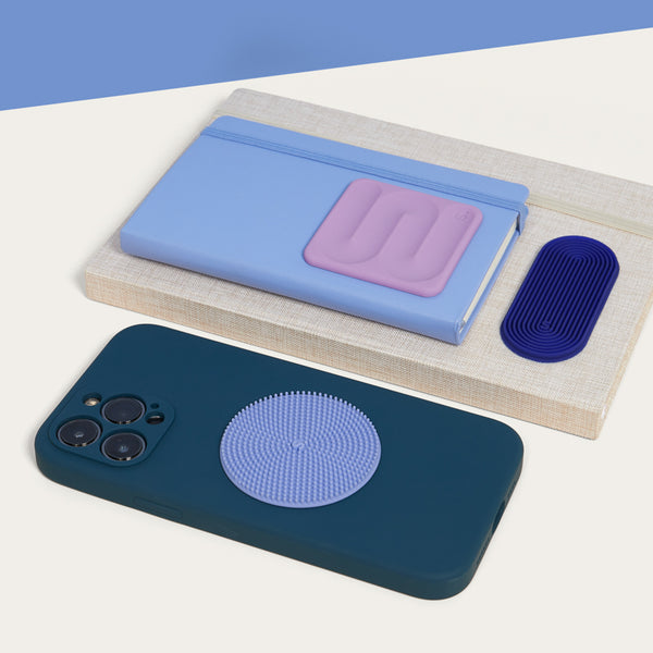Speks Slabs Silicone Sensory Stickers Pack of 3 - Blue