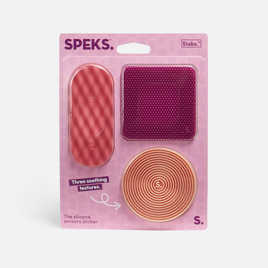Speks Slabs Silicone Sensory Stickers Pack of 3 - Purple