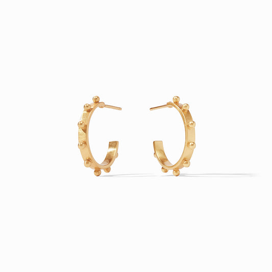 Julie Vos “Soho” Studded Hoop Earrings - Gold