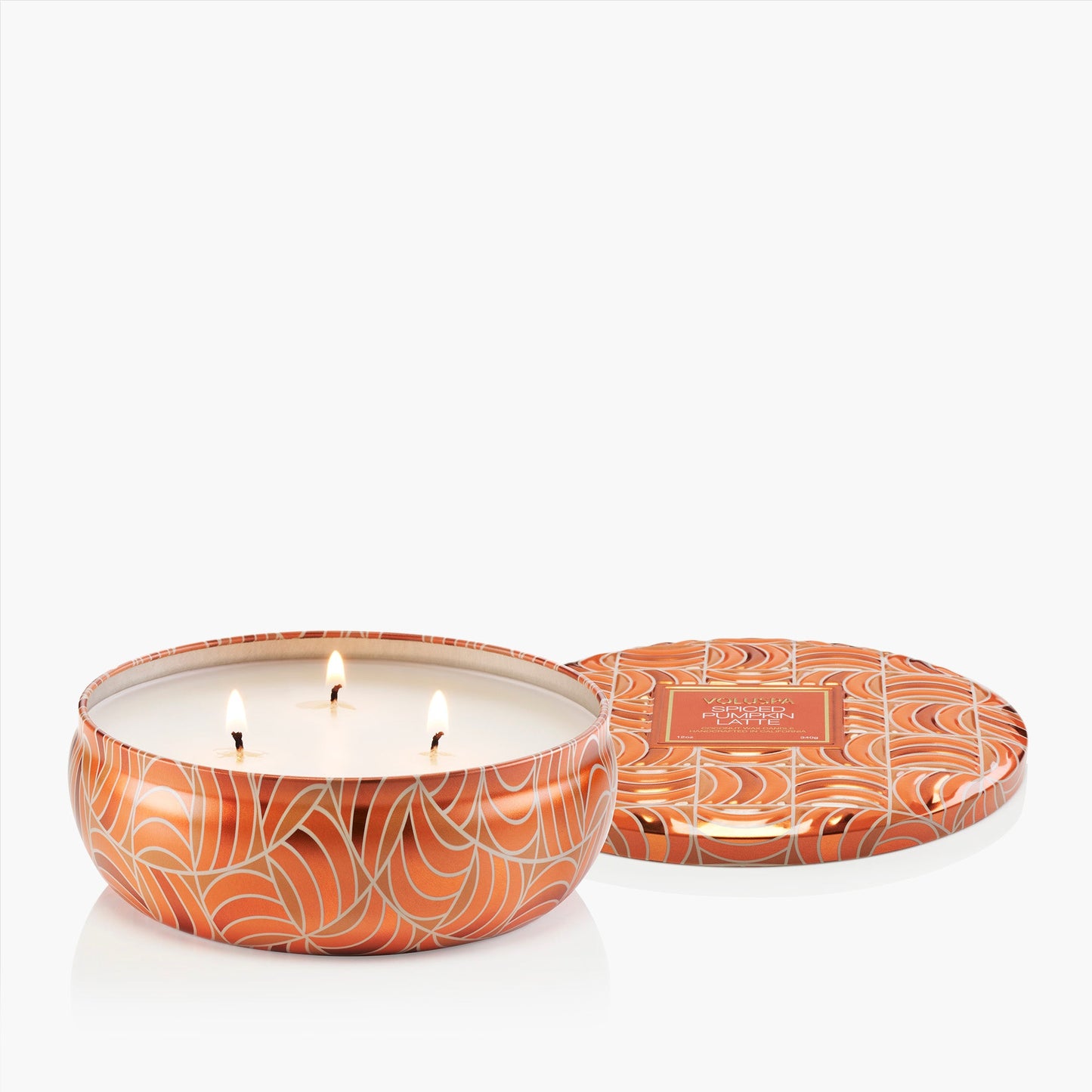 Voluspa 3 Wick Tin Candle-Spiced Pumpkin Latte