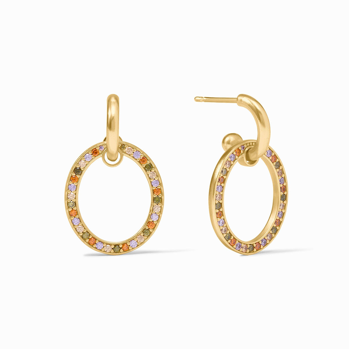 Julie Vos “Stardust” 6-in-1 Earring - Iridescent Clear Crystal