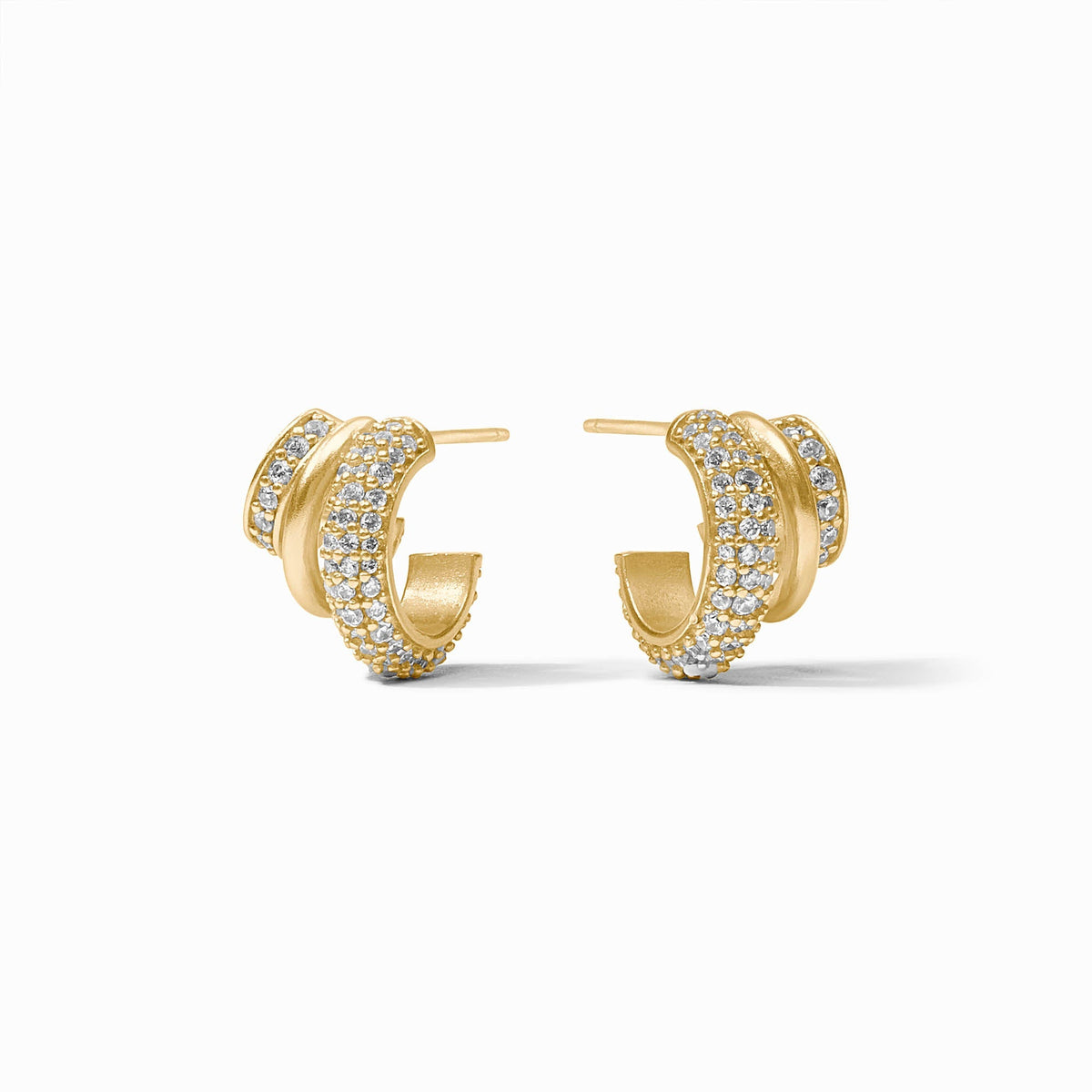 Julie Vos Stardust Triple Hoop Earring - CZ