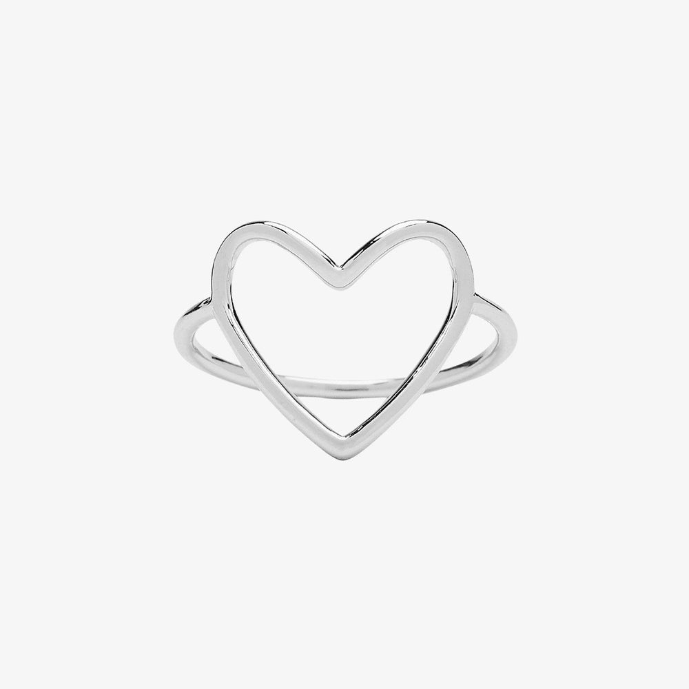 Puravida "Big Heart" Ring- Silver